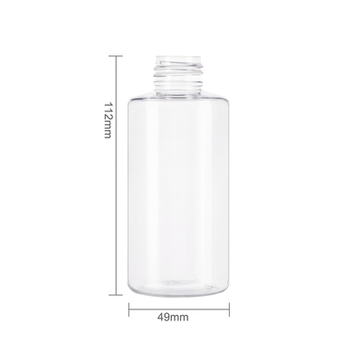 150ml Cylinder OEM Plastic Bottle Cosmetic Custom Color With Screw Cap